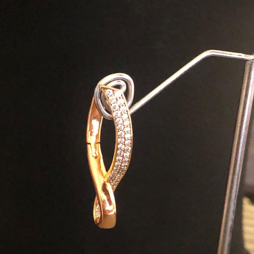 Hailey Twirl Gold Hoops