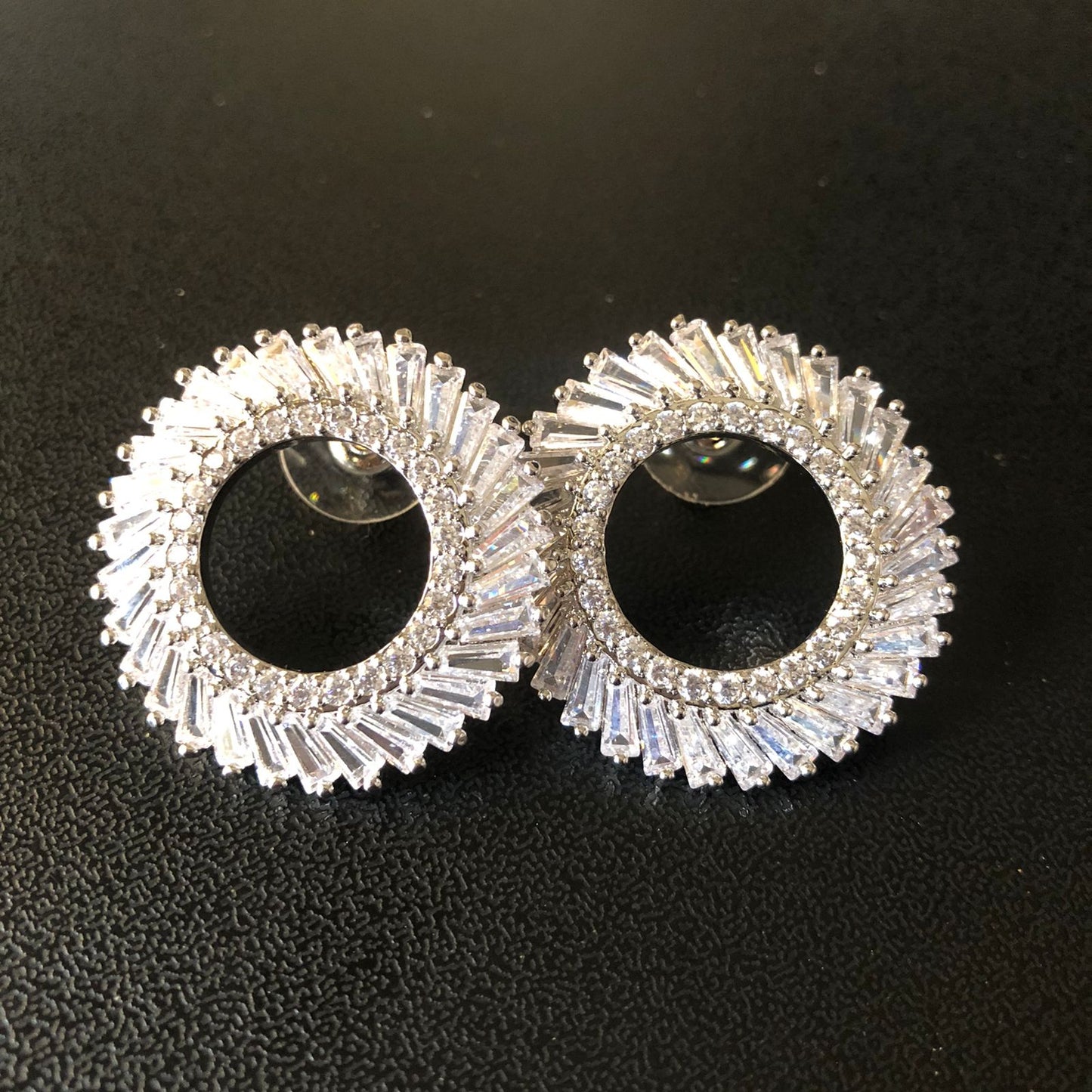 Diamond Earrings Silver