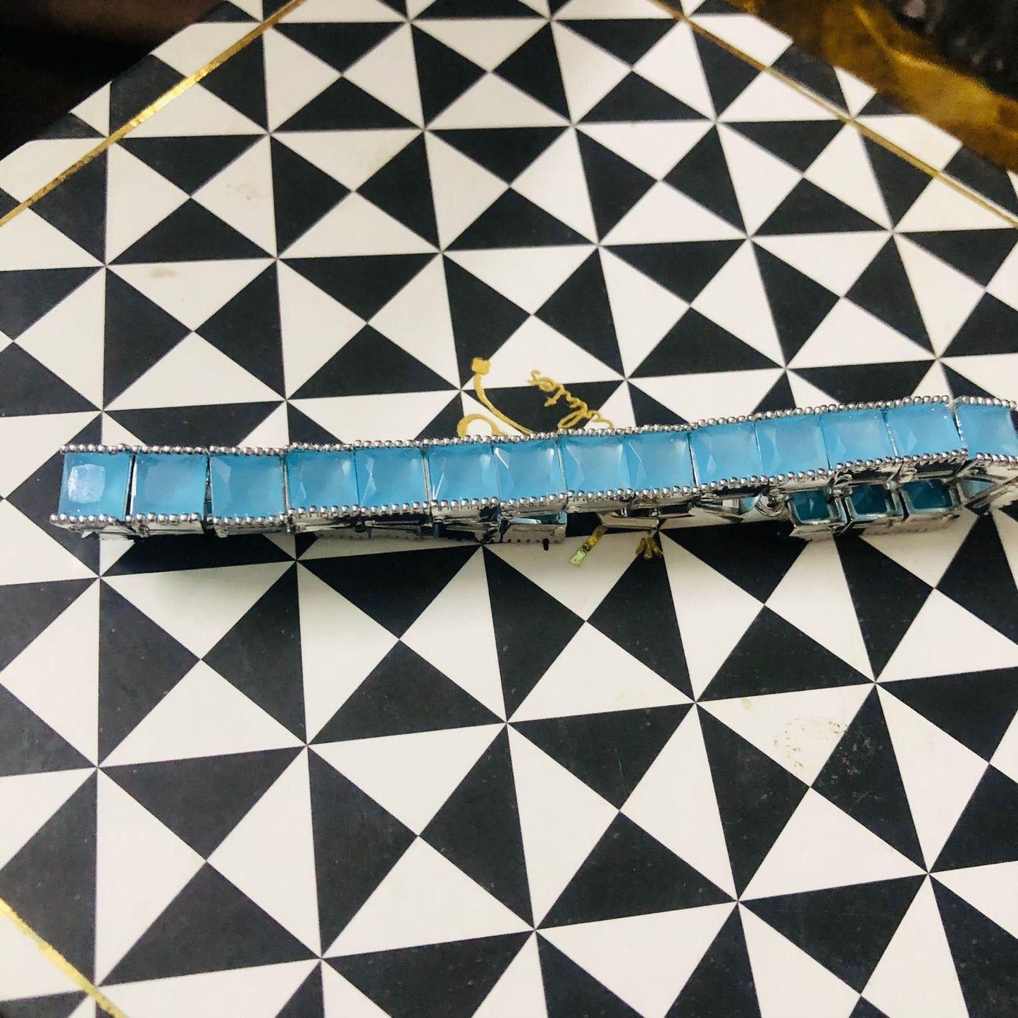 Sea Blue Squaring Bracelet