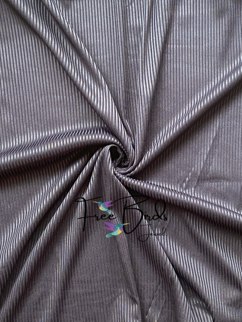 Grey-Striped Ribbed Jersey