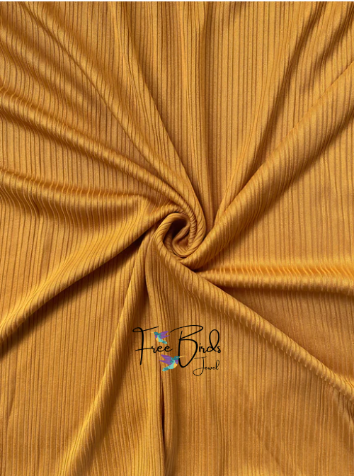 Mustard Striped RibbedJersey