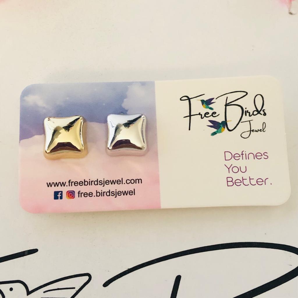 Silver and Gold Square Hijab Magnet Set