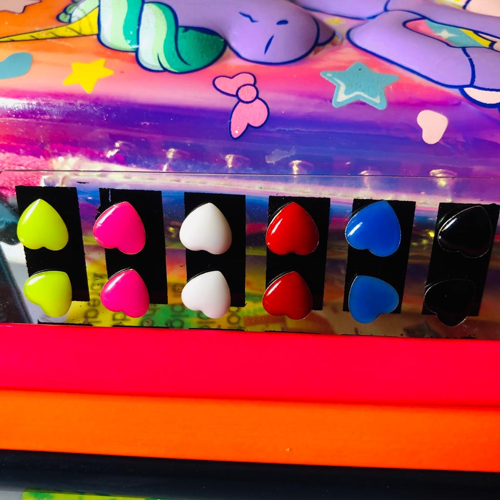Heart Shape-Multicolor Studs