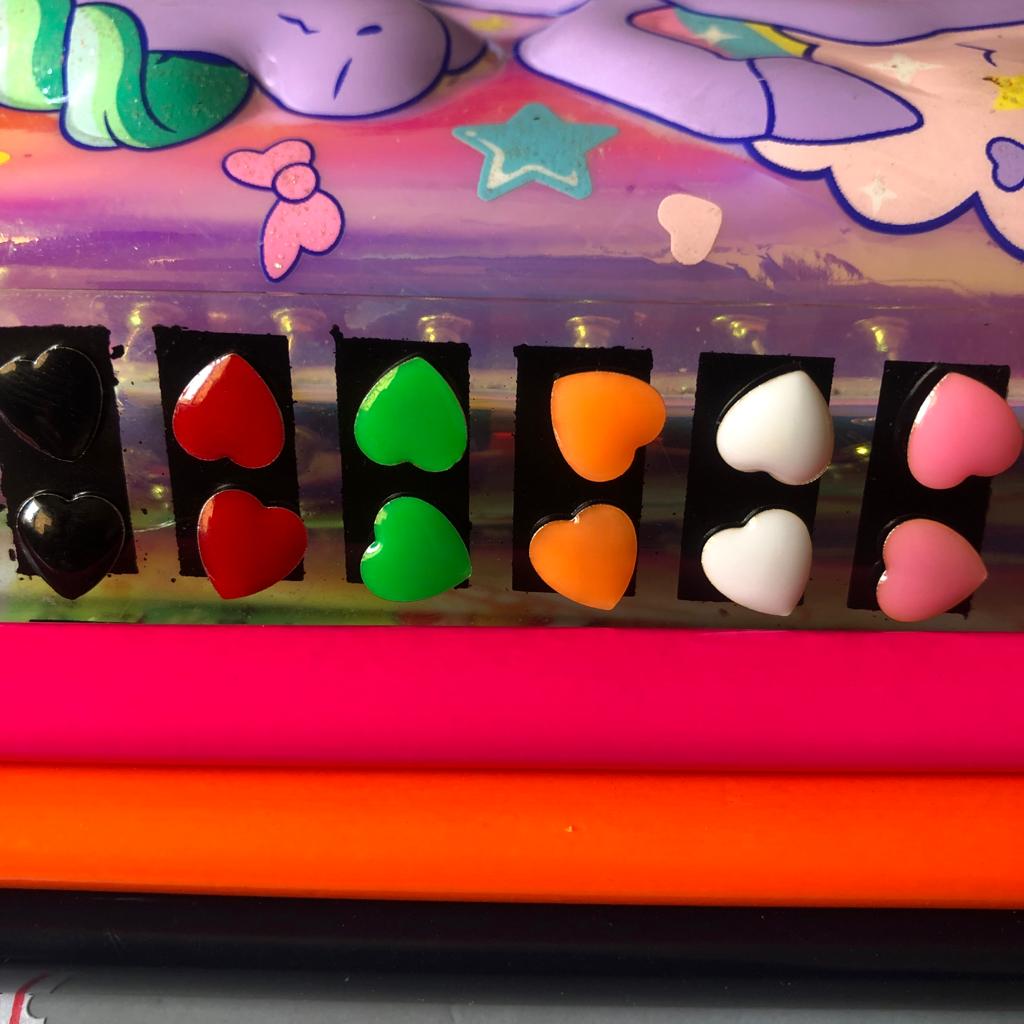 Heart Shape-Multicolor Studs -2