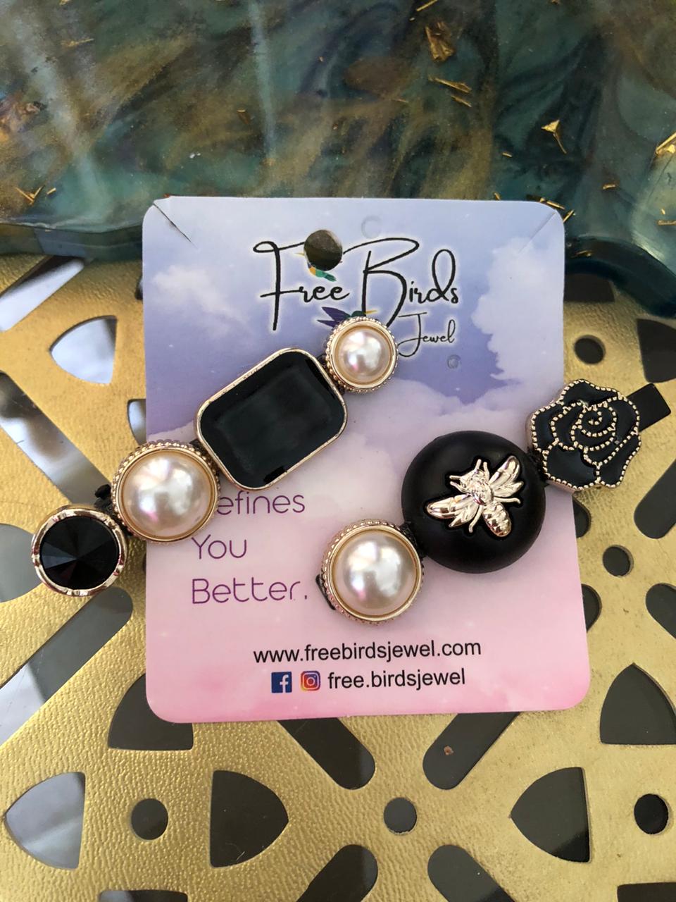 Starry Night Pearl Clips