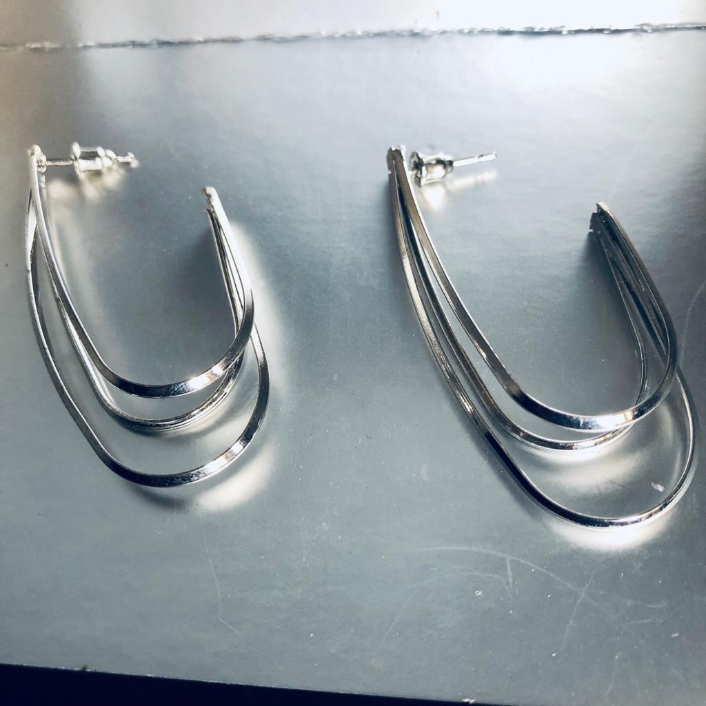 Lustrous Silver Hoops