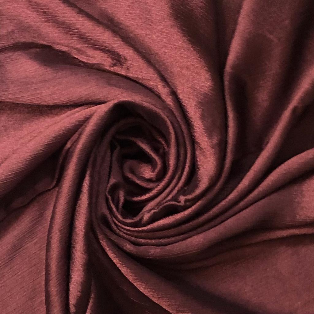 Crinkle Silk -Metallic Maroon