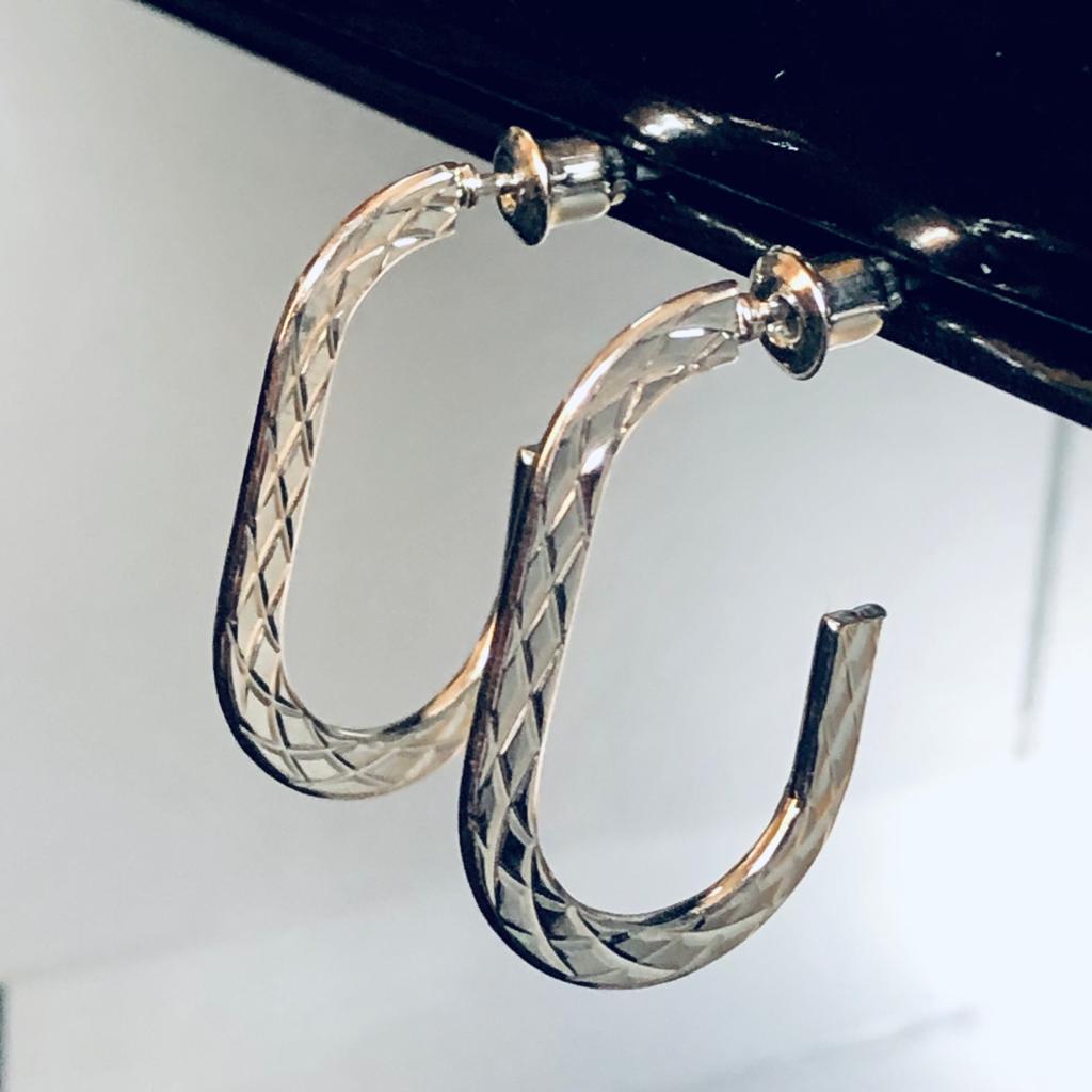 Aurora Silver Hoops