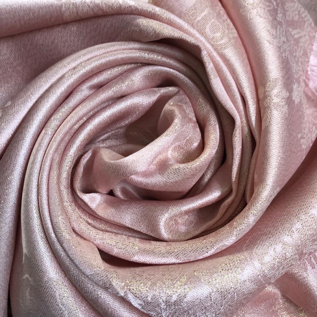 Self-Print Shimmery Silk | Light Pink