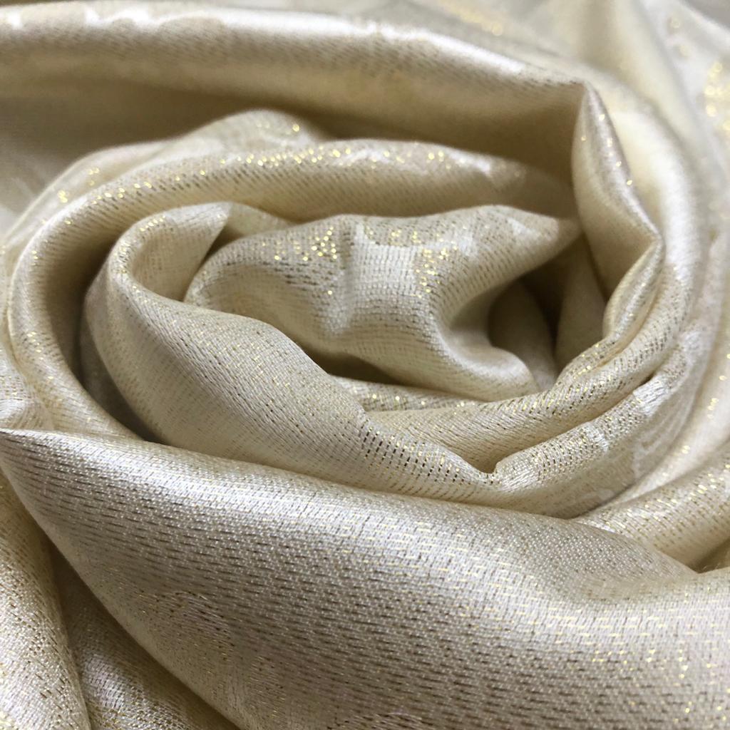 Self-Print Shimmery Silk | Nude