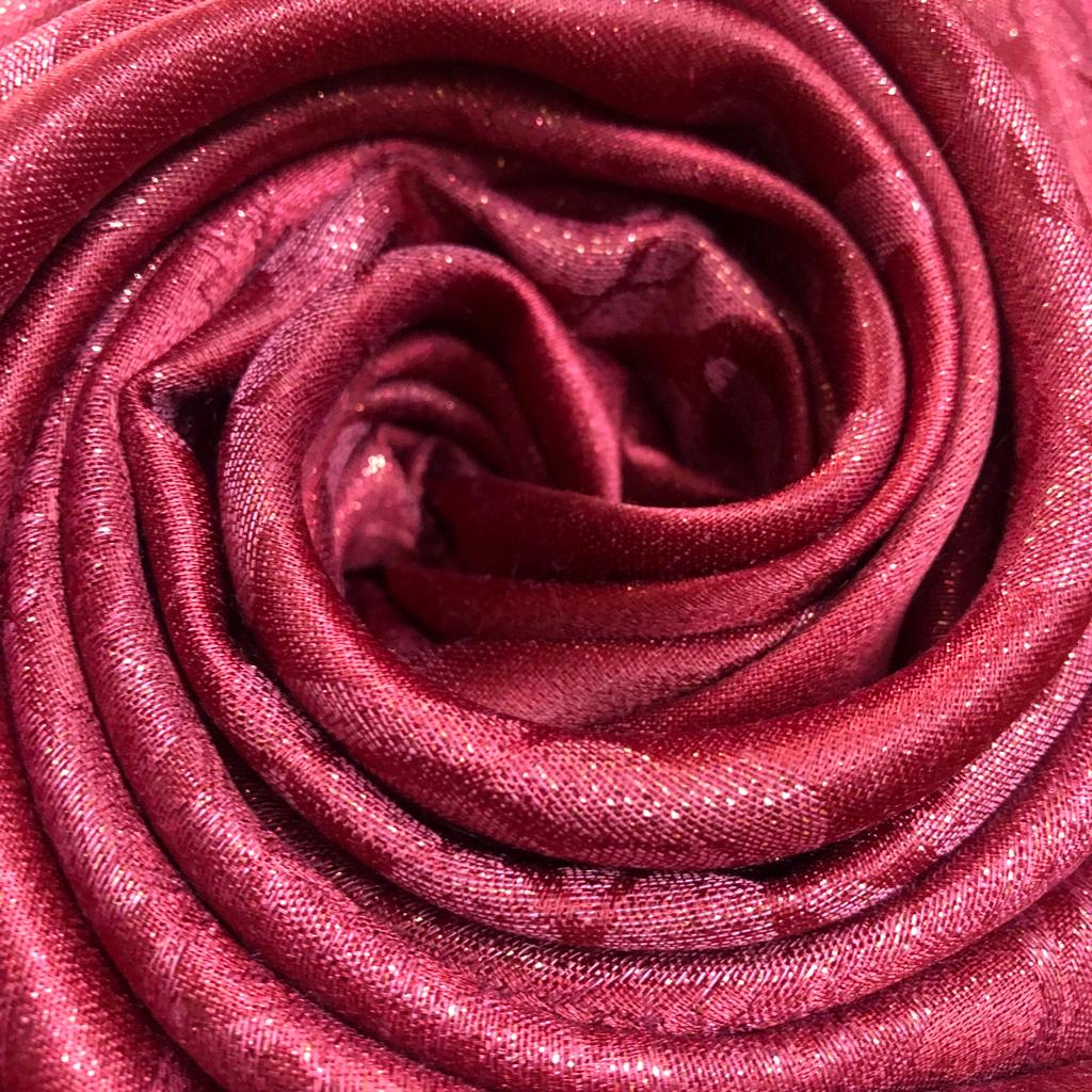 Self-Print Shimmery Silk | Maroon