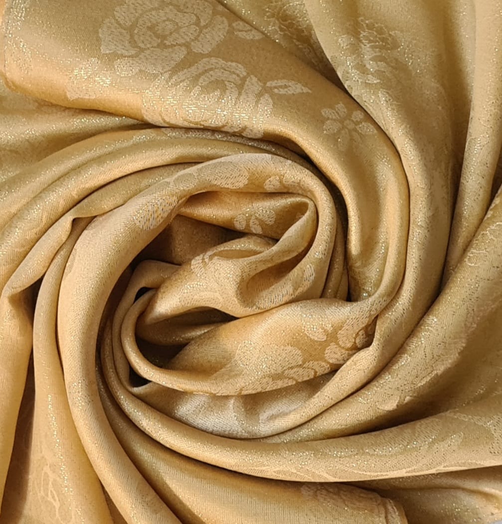 Self-Print Shimmery Silk | Gold