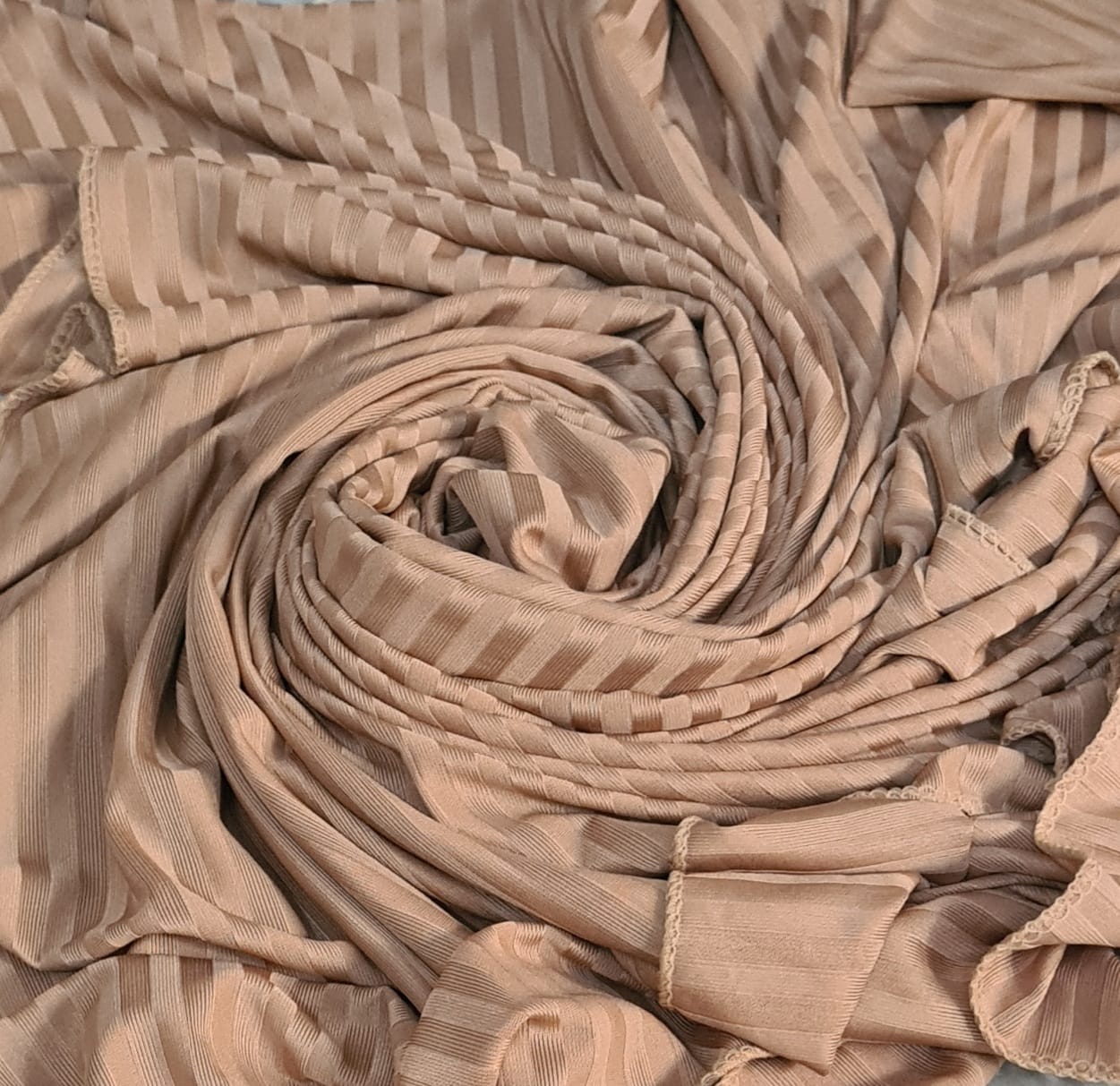 Sandy Hue - Striped Jersey Elegance