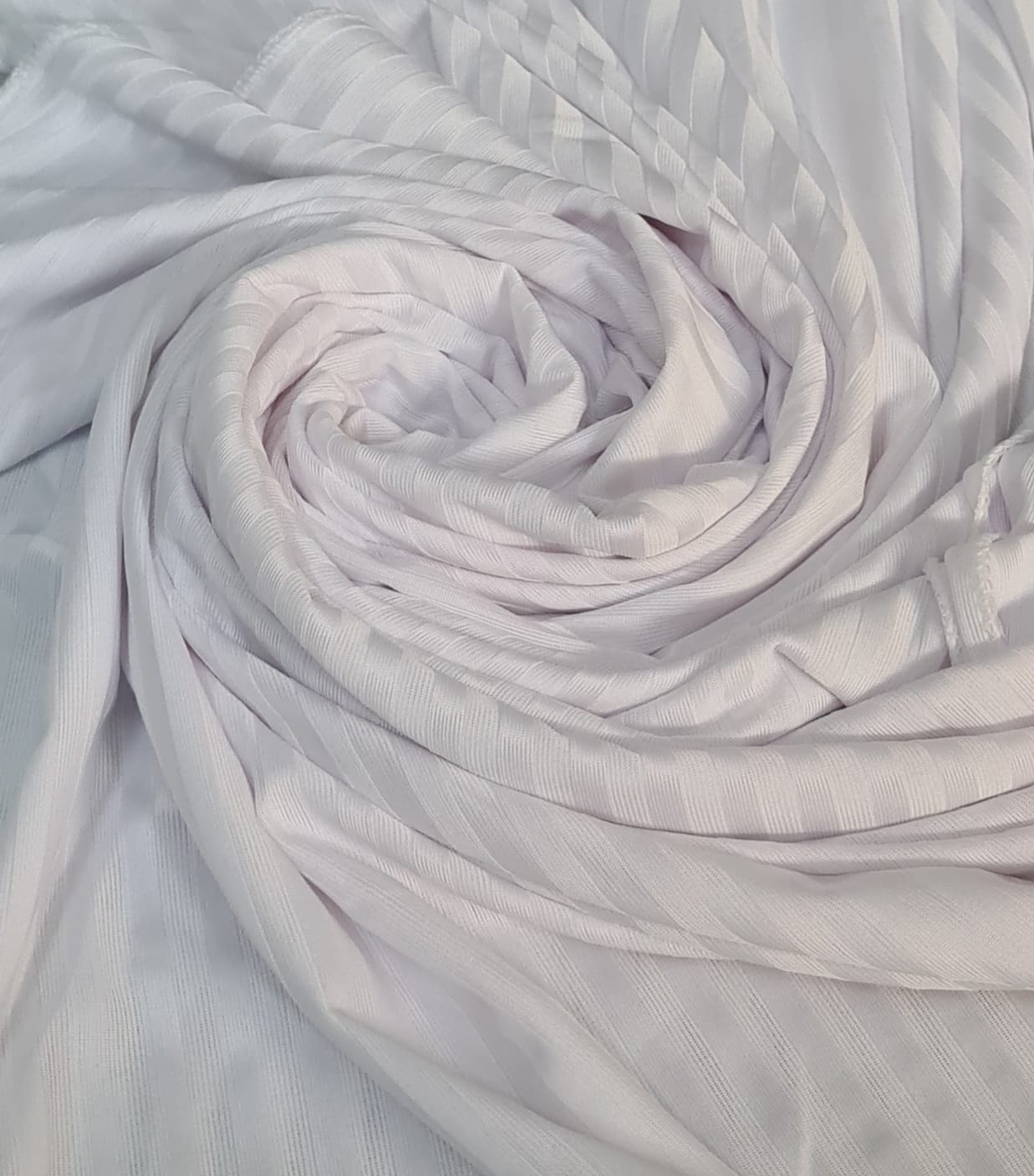 White-Striped Jersey Elegance