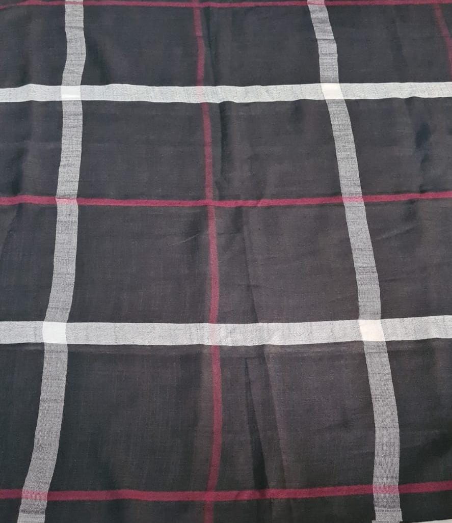 Sleek Black -Checkered Stoles