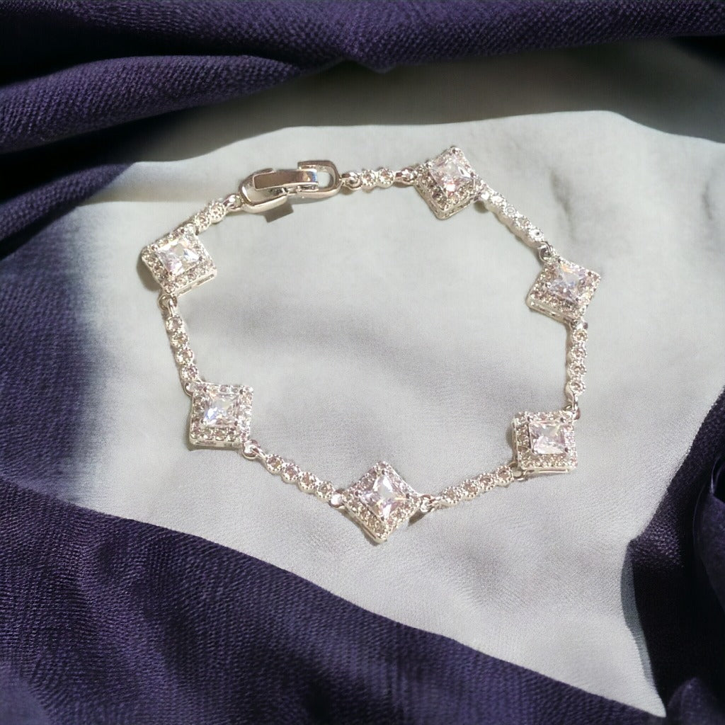 Moonlit Serenity Silver Bracelet