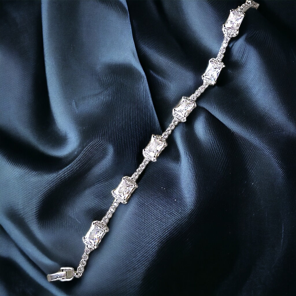 Radiant Geometry Tennis Bracelet