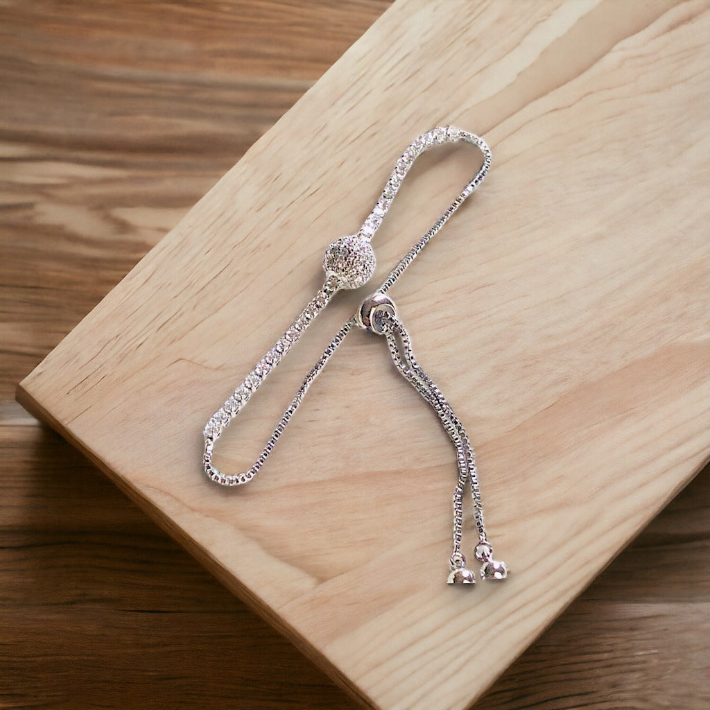 Round Pod and Princess Cut Accents Bracelet