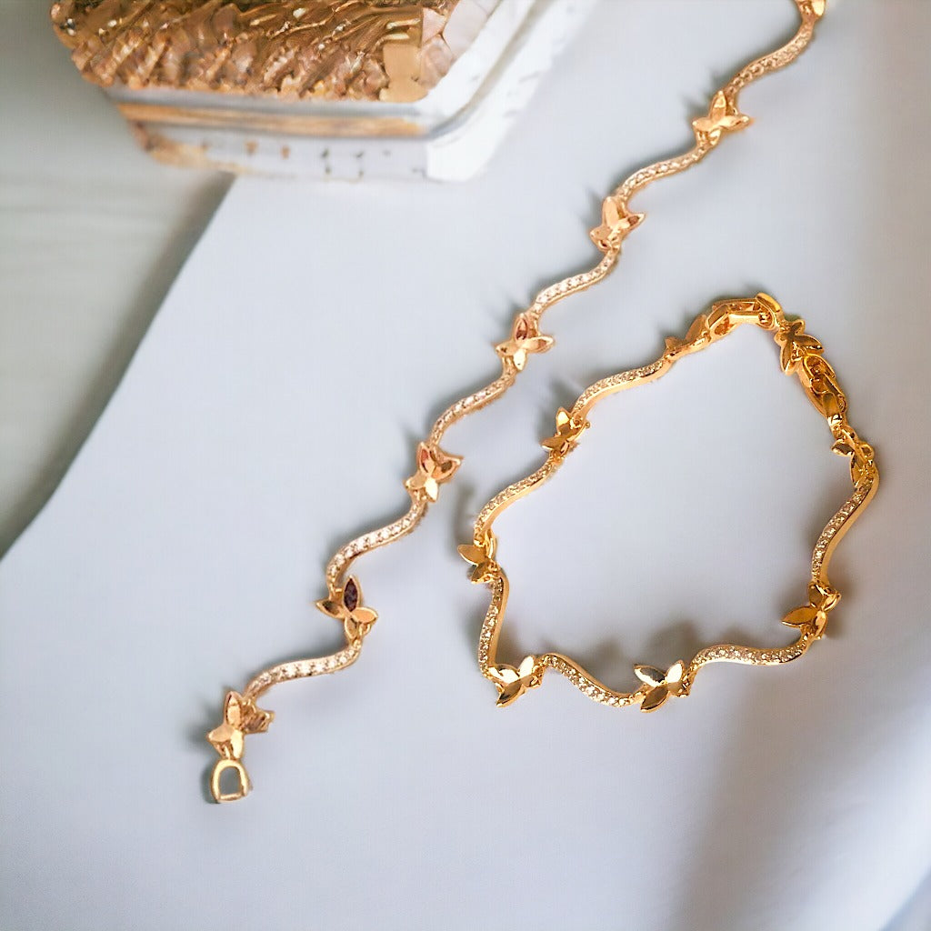 Golden Flutter Elegance Bracelet