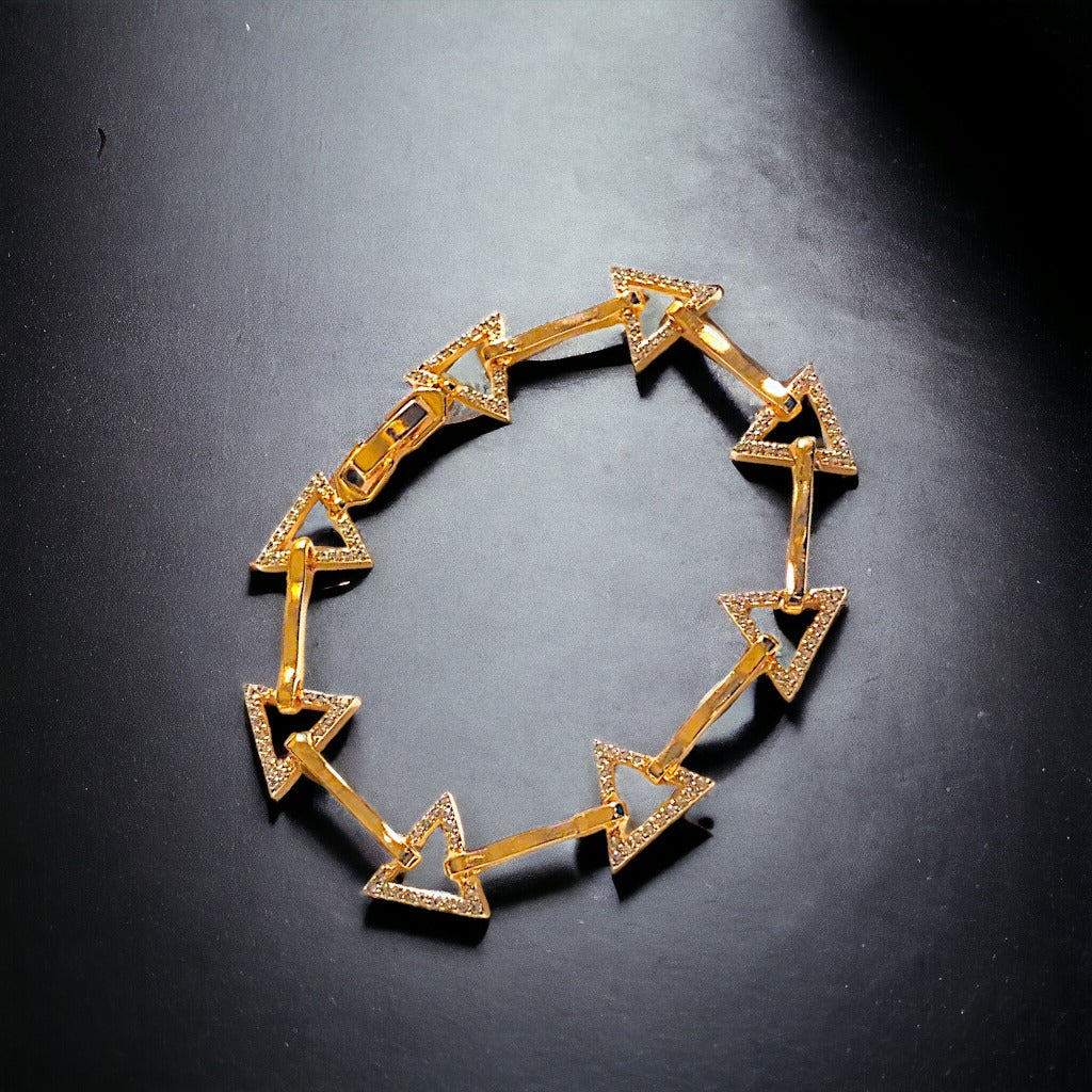 Golden Triad Elegance Bracelet