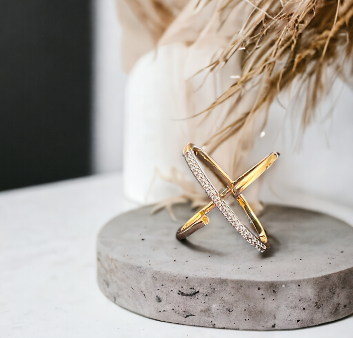 X- Diamond Style Ring