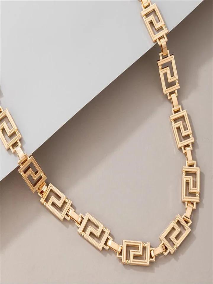 Chained Necklace - Matte Gold Chokers