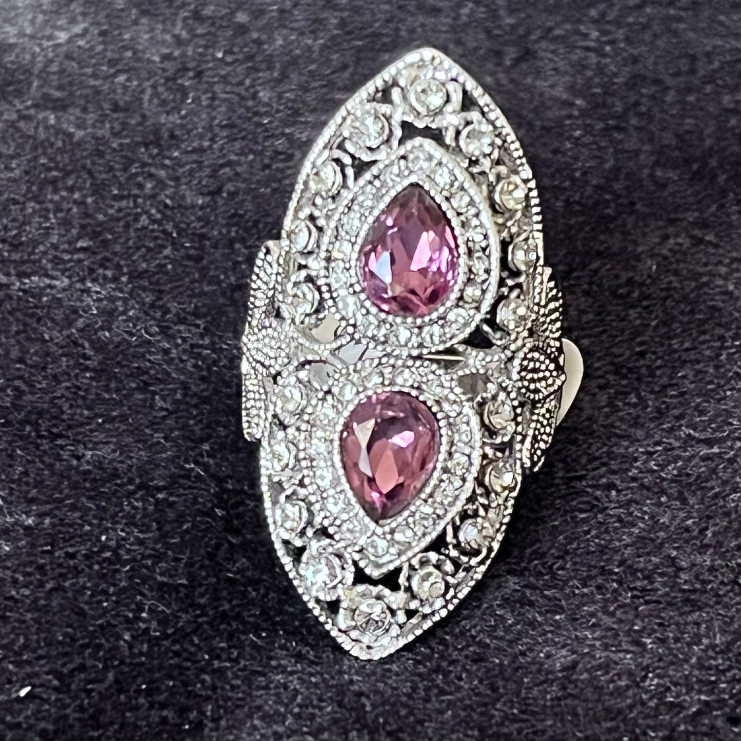 Silver Purple Turkish Style Ring