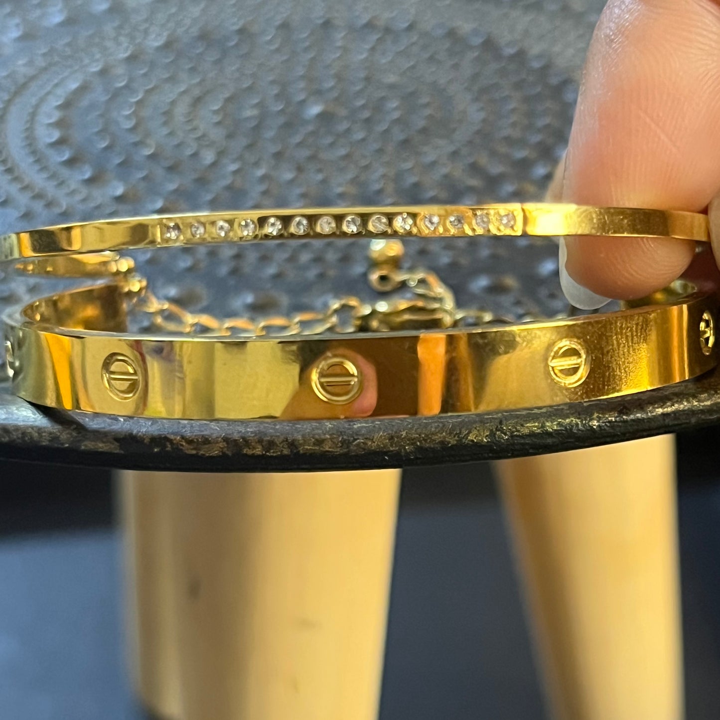 Cartier Love 750 Style Two Tier Bracelet