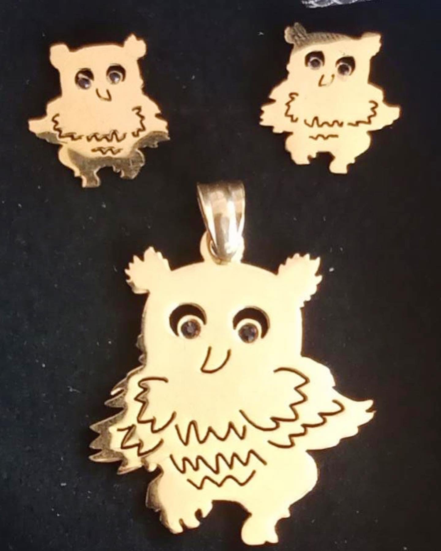 Nested Owl Pendant Set