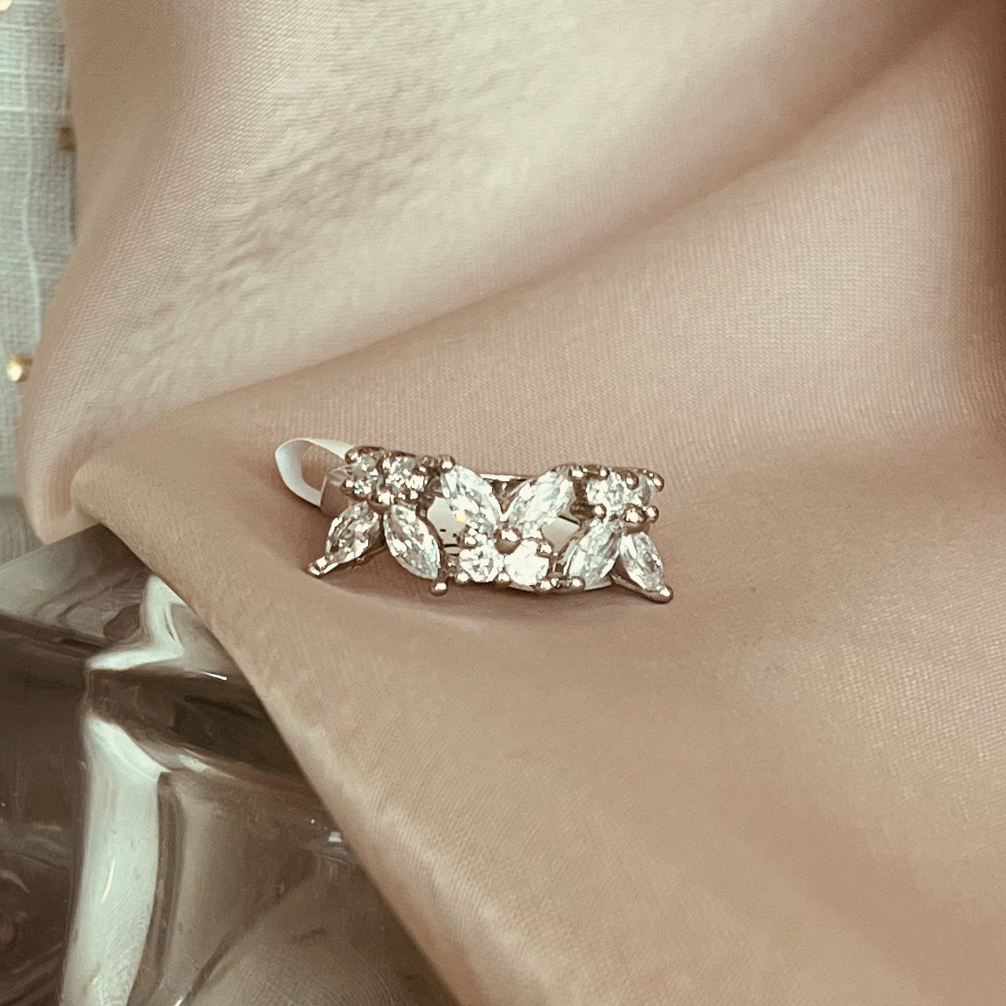 Three Butterflies Silver Ring