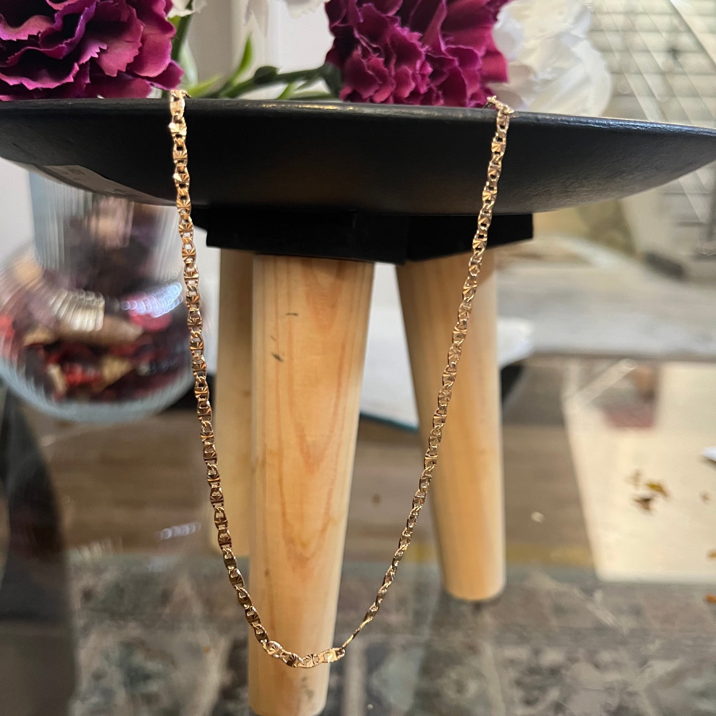 Gold Cuffed Chain design