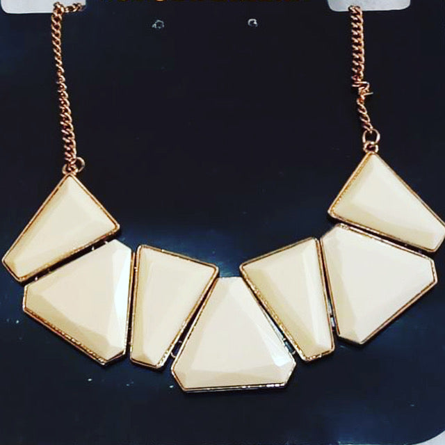 Tri-Quad Creamy Necklace