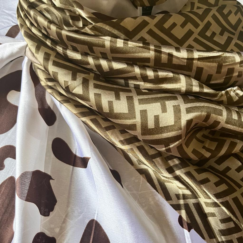 Fendi Style Silk Stole