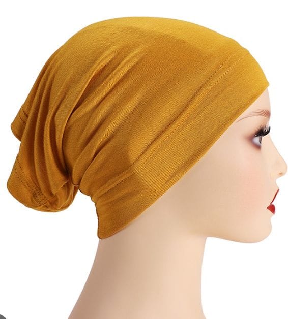 Hijab Cap 9 Dark Yellow - Tube