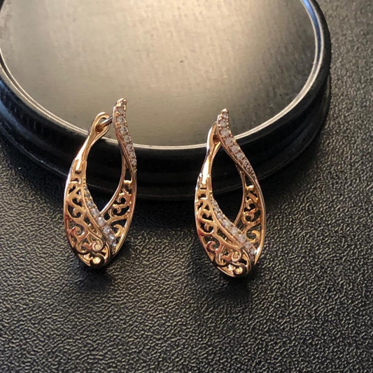 Twist Netted Gold Earrings