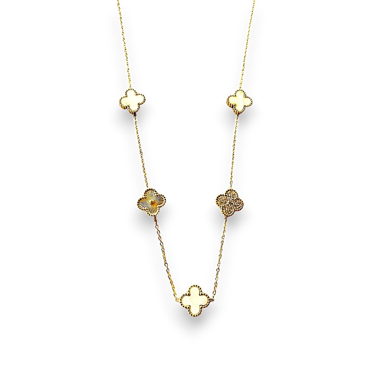 Clove Gold & White Necklace