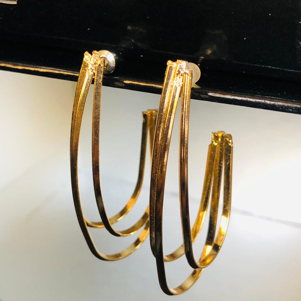 Lustrous Gold Hoops