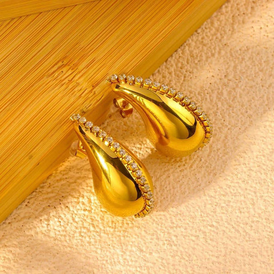 Sparkling Tear Drops - Gold