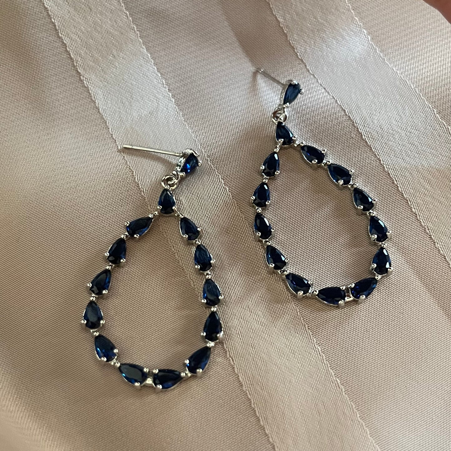 Blue Fancy Droplet Earrings