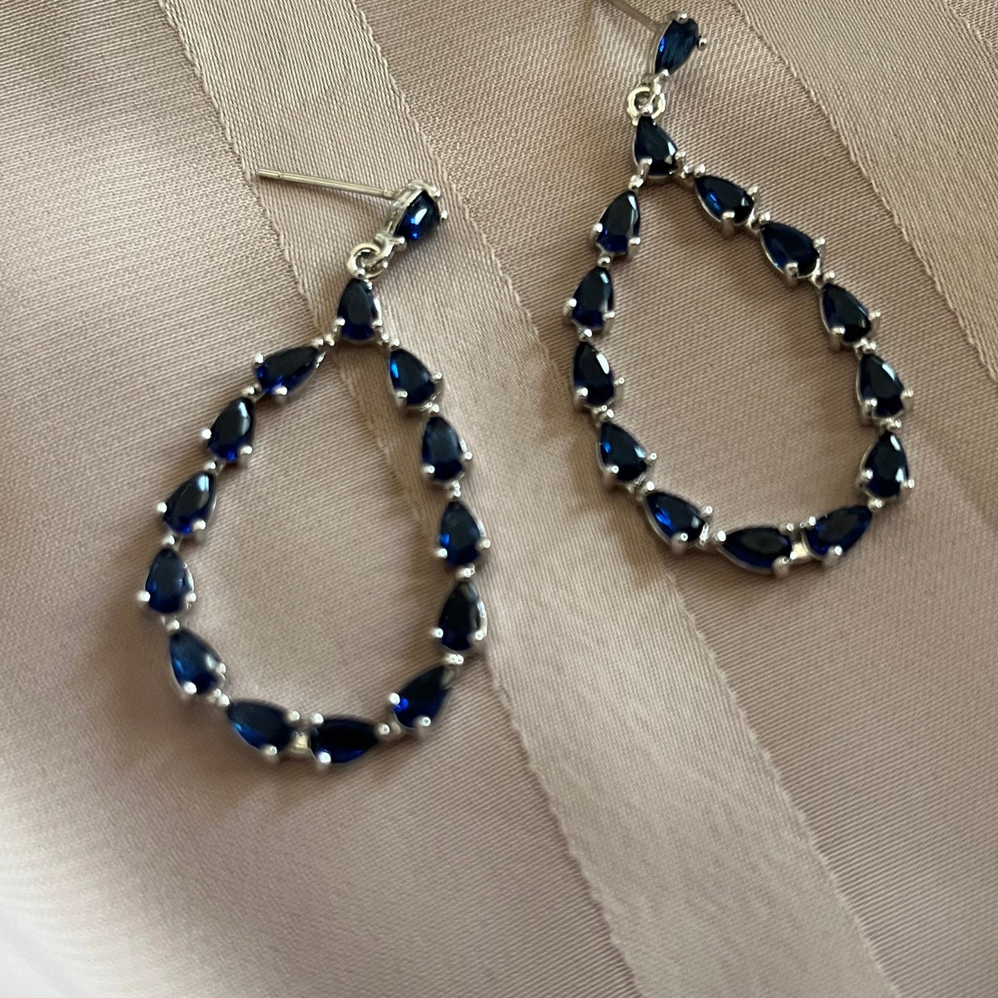 Blue Fancy Droplet Earrings